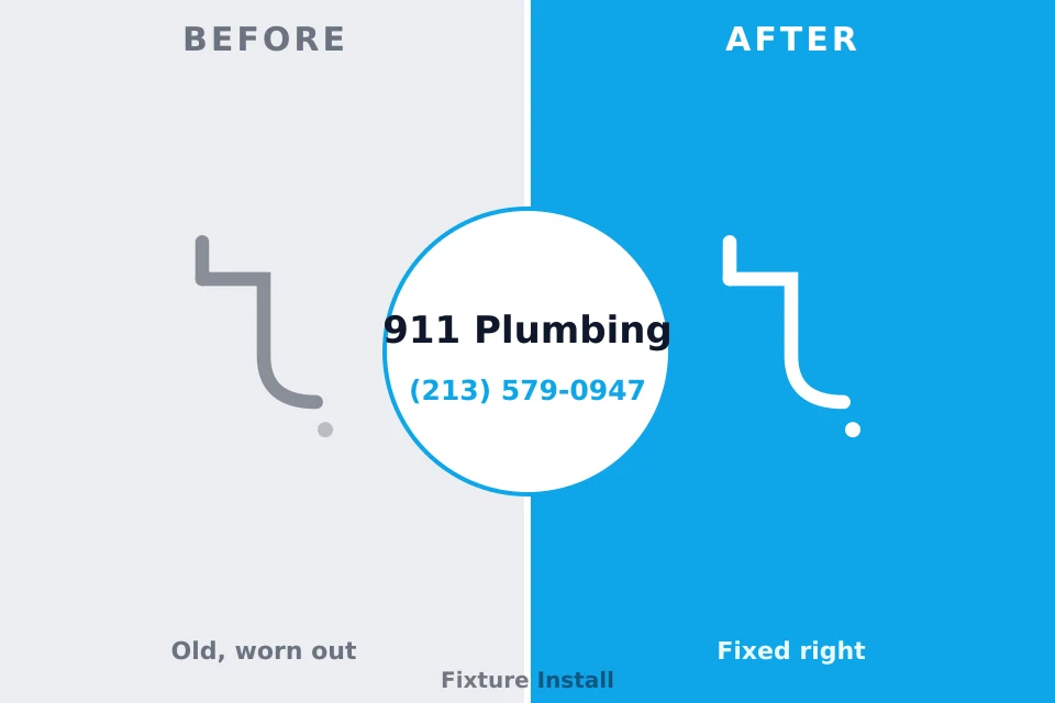 Before and after: plumbing repair Curwensville, PA
